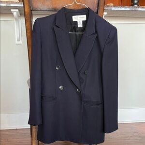 Rena Rowan Navy Double-Breasted Blazer